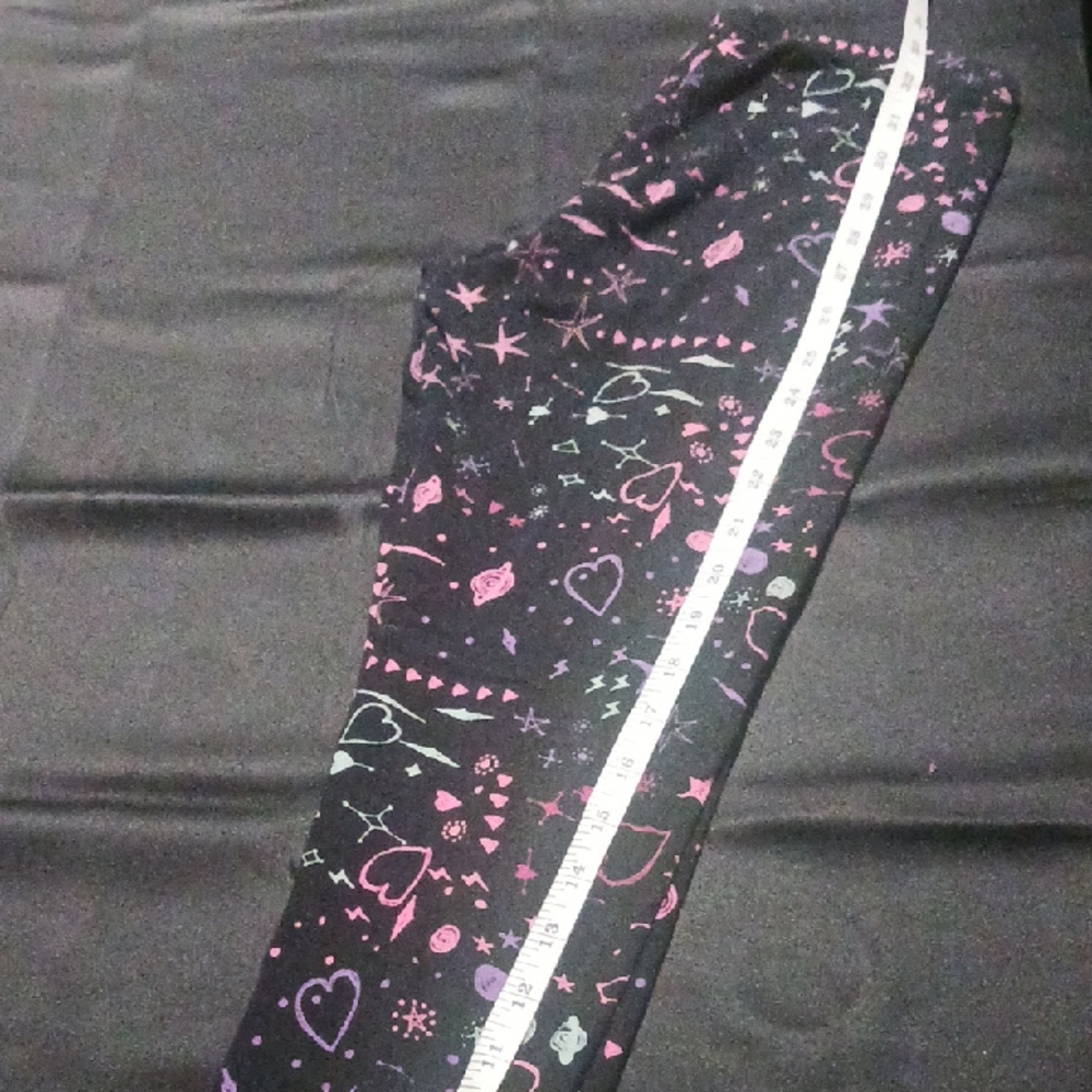 Playful Black and Pink Kids Leggings